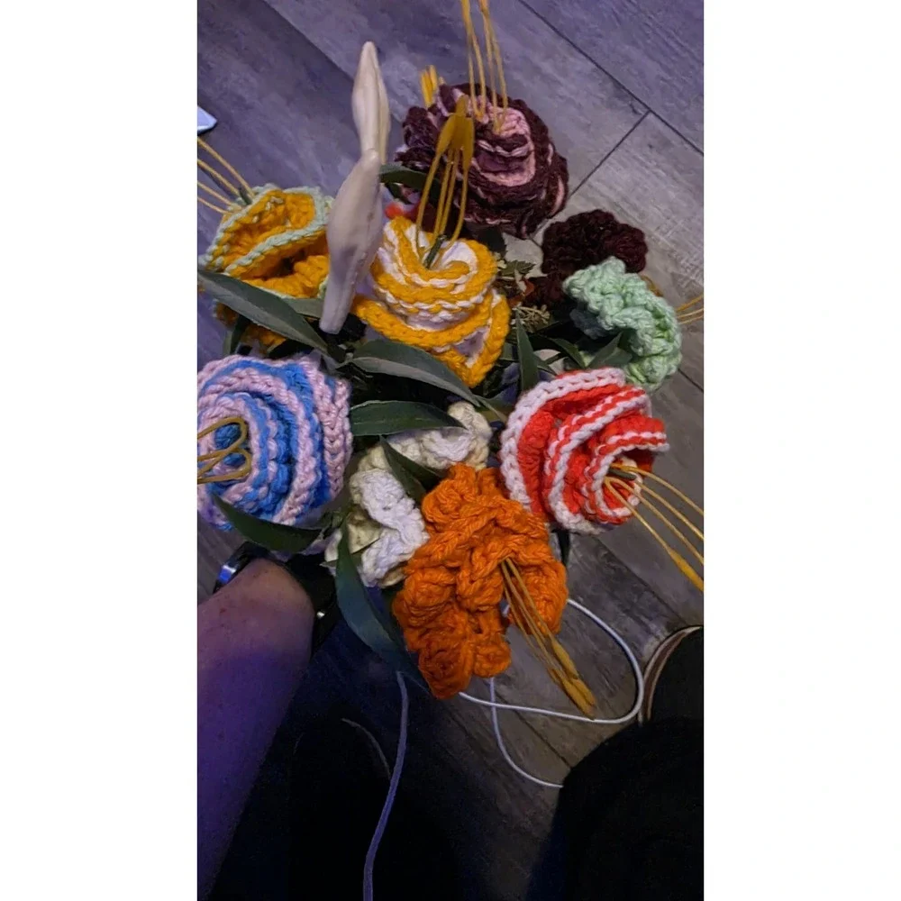 Handmade Crochet Flower Bouquet